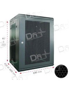 Coffret 19" 18U 600x600 Easy Poz AV&P Ajourée - C191866PPA - dfiplus