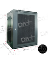 Coffret 19" 9U 600x450 Easy Poz AV&P Ajourée - C199645PPA - dfiplus