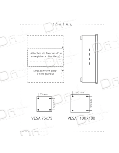 Coffret 19 Pouces Mural CCTV - C19P4CCTV - dfiplus