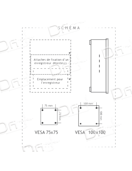 Coffret 19 Pouces Mural CCTV - C19P4CCTV - dfiplus