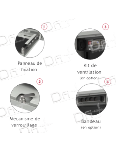 Coffret DVR-NVR 200mm Vitrée Noir - CDN20VN - dfiplus