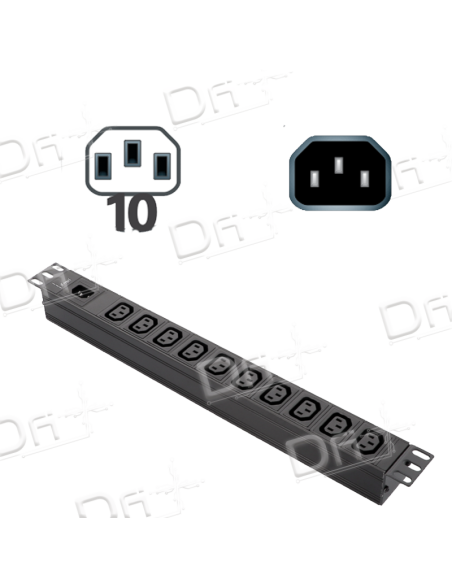 Bandeau 19" 10 Prises C13 & C14 - B19101314 - dfiplus