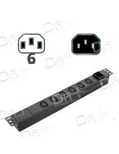 Bandeau 19" 6 Prises C13 & C14 - B1961314 - dfiplus