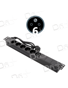 Bandeau 19" 6 Prises CEE7/5 - B19675 - dfiplus