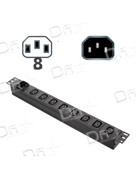 Bandeau 19" 8 prises C13 & C14 - B1981314 - dfiplus Bandeau 19" 8 prises C13 & C14 - B1981314 - dfiplus
