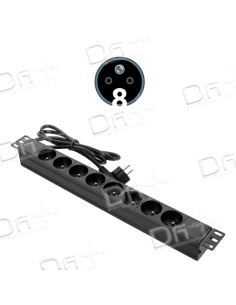 Bandeau 19" 8 Prises CEE7/5 - B19875 - dfiplus