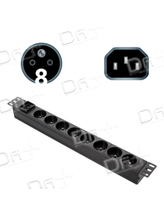 Bandeau 19" 8 prises CEE7/5 & C14 - B1987514 - dfiplus