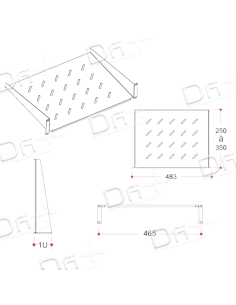 Plateau 19 Inch 1U 250mm - 1P192P250 - dfiplus 2
