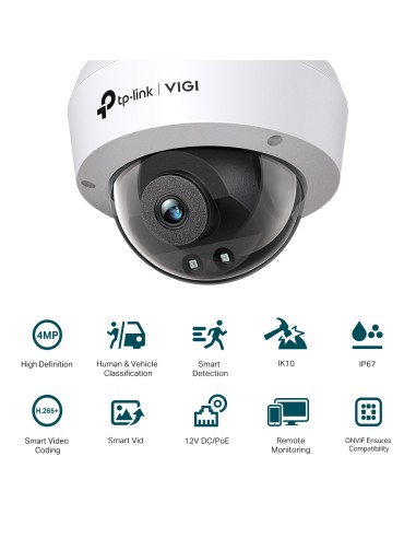 TP-Link VIGI C240I 4MP Dome IR Camera 2.8mm