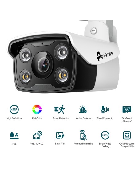 TP-Link VIGI C340 4MP Bullet Outdoor Full-Color Camera 6mm