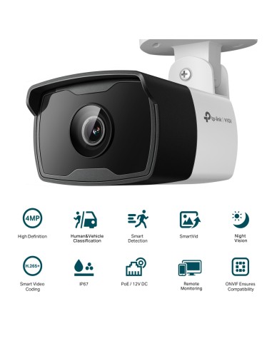 TP-Link VIGI C340I 4MP Bullet IR Outdoor Camera...