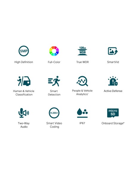 TP-Link VIGI C350 5MP Bullet Outdoor Full-Color Camera 2.8mm