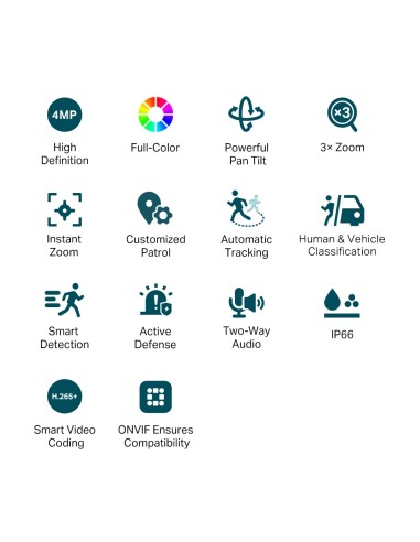 TP-Link VIGI C540V 4MP Pan Tilt Dual-Lens...