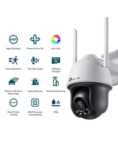 TP-Link VIGI C540-W 4MP Pan Tilt Outdoor Full-Color... 2