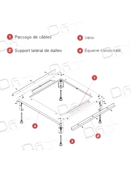 Chaise Baie 19 pouces 600x1000 - CB1960100 - dfipus