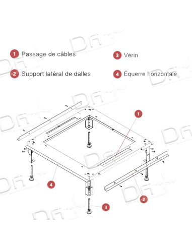 Chaise Baie 19 pouces 800x1200 - CB1980120 - dfiplus