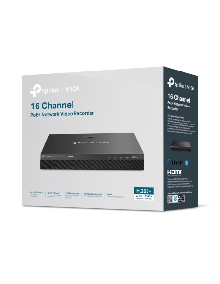 TP-Link NVR2016H-16MP 16 Channel PoE+ Network Video Recorder 140W