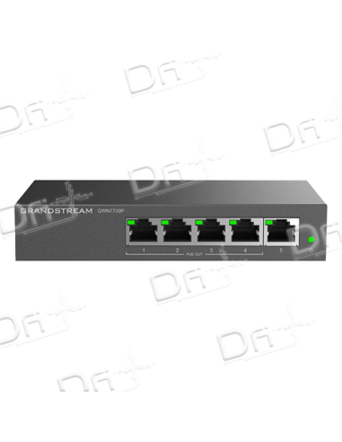 Grandstream Unmanaged Network Switch 5 Ports RJ45 - 4 Ports PoE+ - GWN7700P - dfiplus