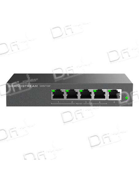 Grandstream Unmanaged Network Switch 5 Ports RJ45 - 4 Ports PoE+ - GWN7700P - dfiplus